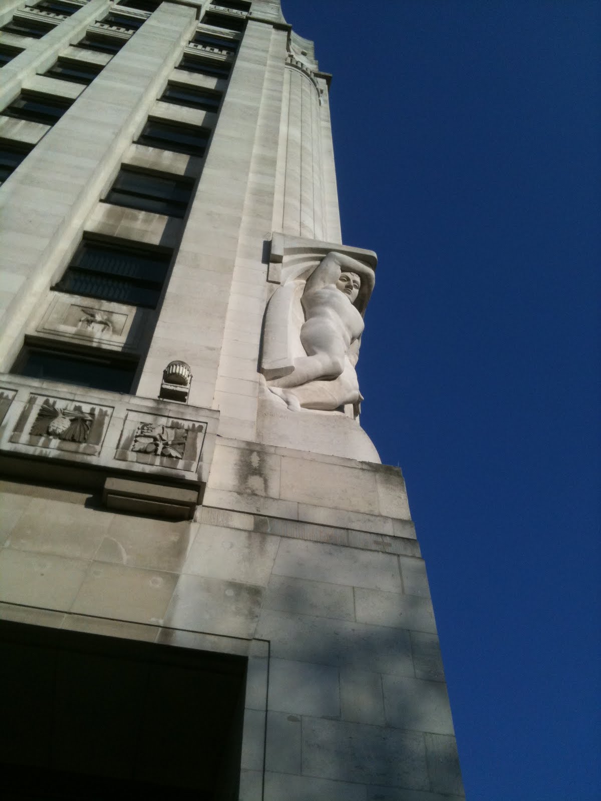 The Everyday Wander Art Deco sculpture on the New Adelphi Building