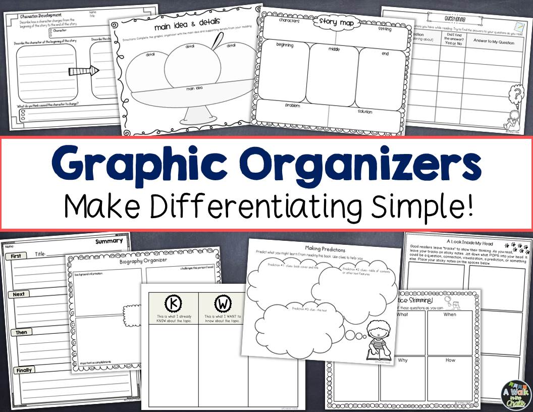 Graphic Organizers Make Differentiating Simple! | A Walk in the Chalk
