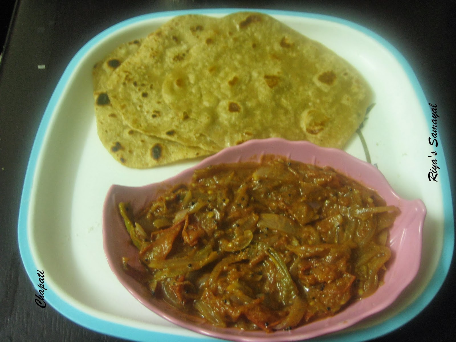 Chapati with side dish