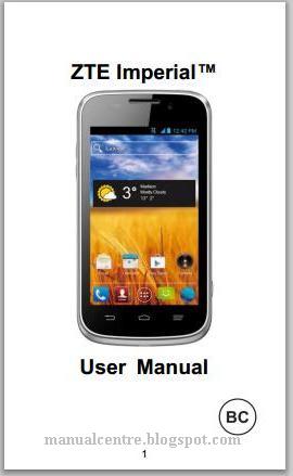  ZTE Imperial Manual Cover