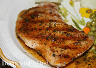 Center cut, boneless, pork chops, lightly seasoned, pan seared or grilled, and finished with an apple cider, brown sugar and mustard glaze.