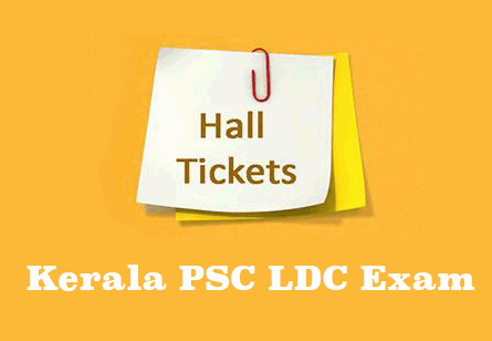 Kerala PSC LDC Exam Hall Ticket 2017 Download
