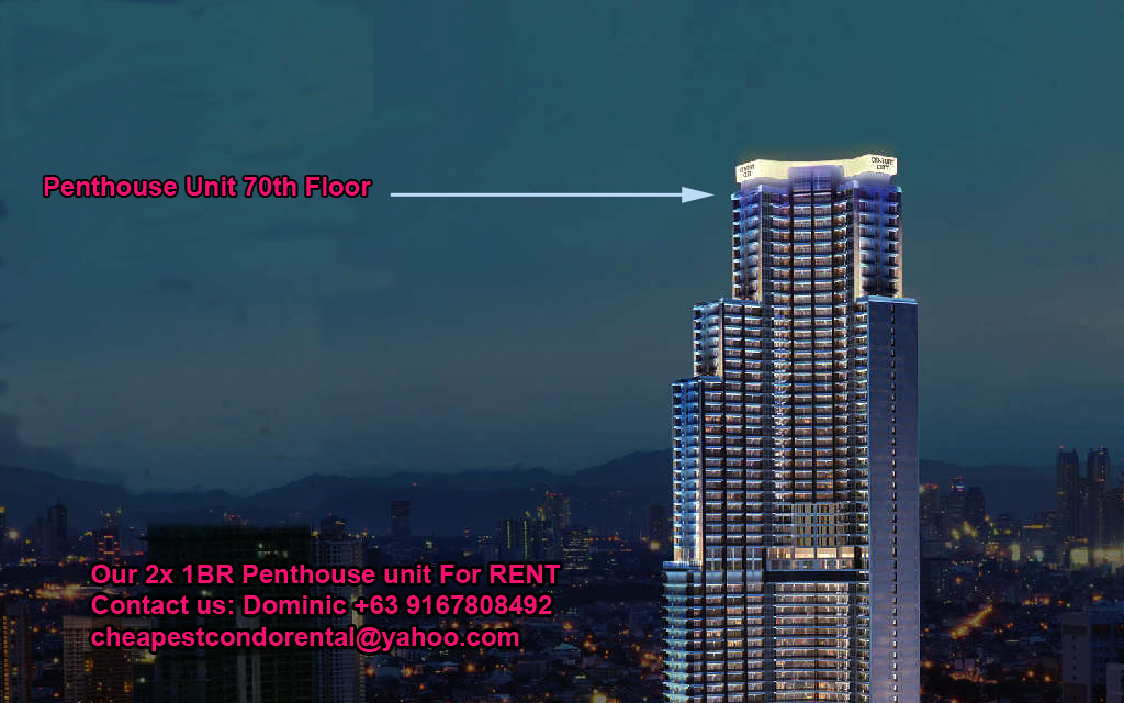 Penthhouse Unit For Rent The Gramercy Residences @70th Floor