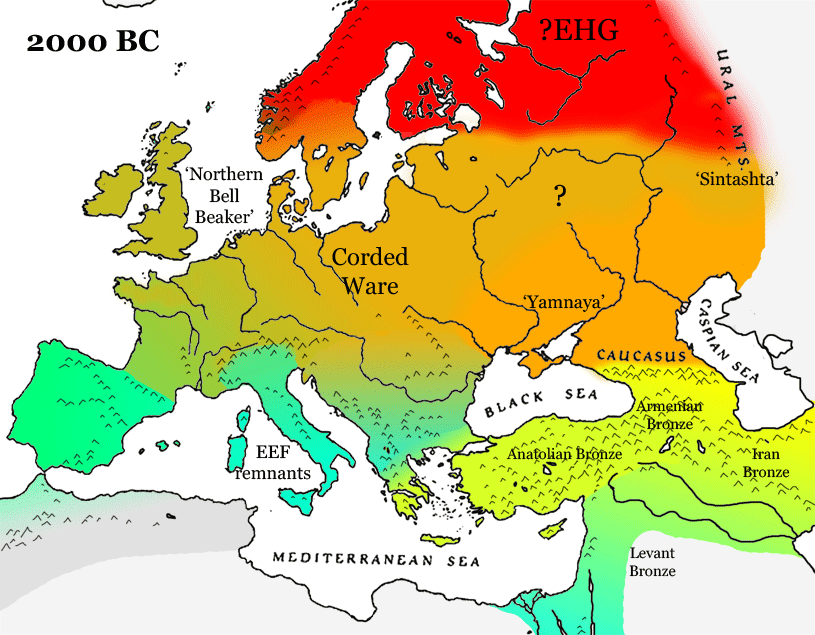 Los primeros agricultores europeos (Early European Farmers EEF) ¿Quiénes eran?  D2000-BC-gene-map-s-1