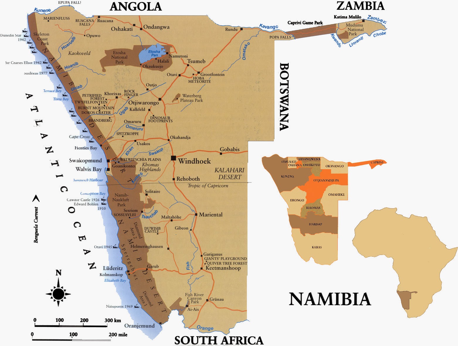 Map Nambia 