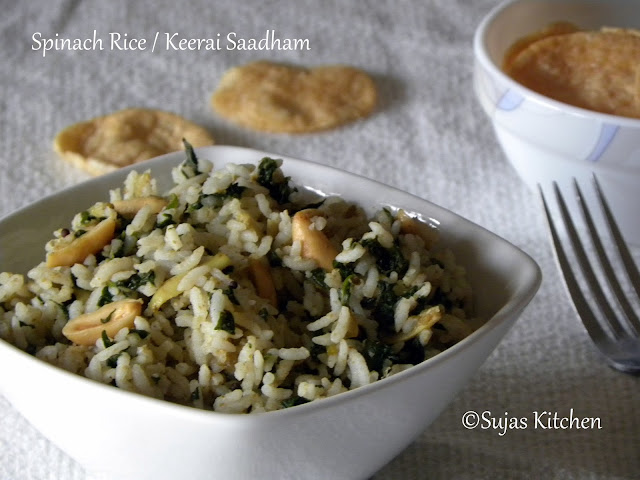 Spinach Rice / Keerai Saadham