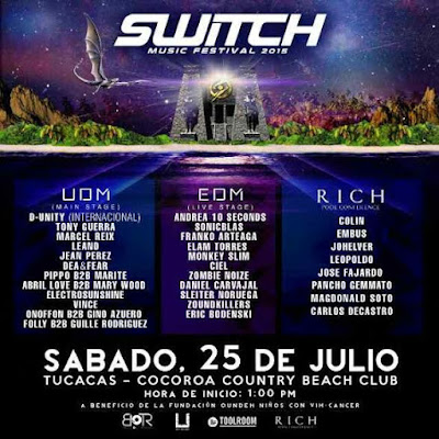 lineup switch 2015 d unity tucacas venezuela dj electronica