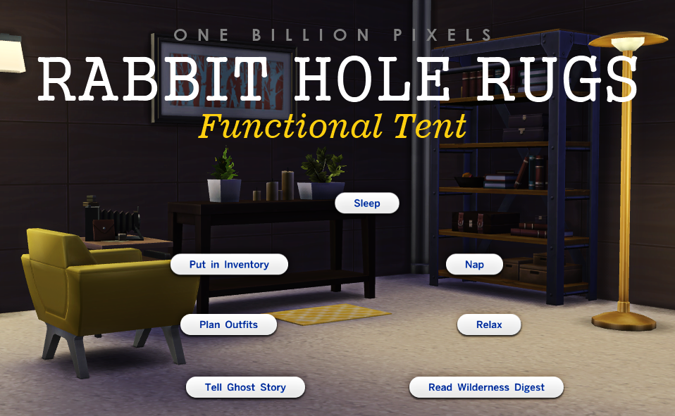 Rabbit Hole Rugs - Functional Tent (The Sims 4) - One Billion Pixels