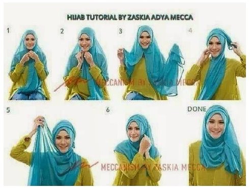 Koleksi Tutorial Cara Pakai Hijab Modern Ala Zaskia Adya Mecca