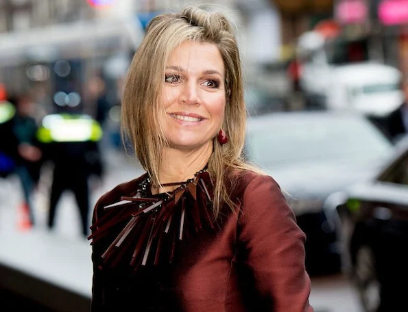 Queen Maxima of The Netherlands attends the opening of the Conference Doing business in fragile states at Beurs van Berlage Conference Centre in Amsterdam