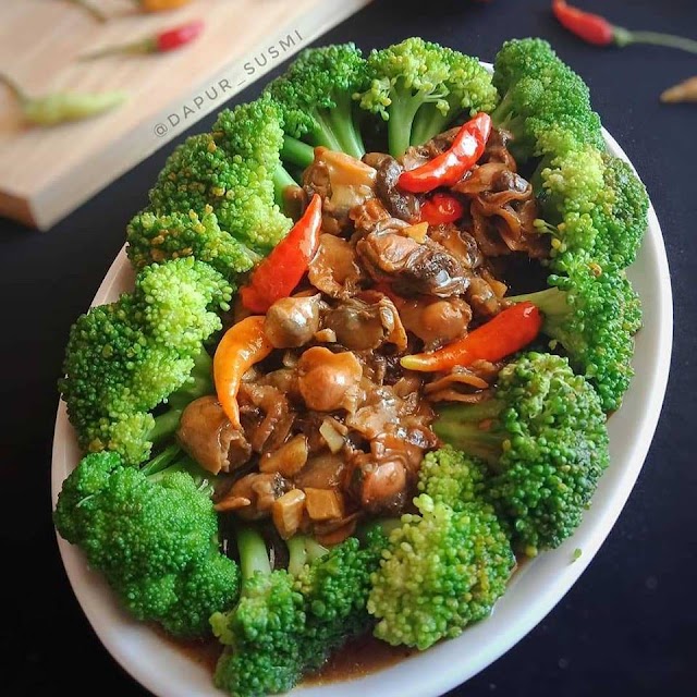 Resep Sayuran - Brokoli Siram Kerang