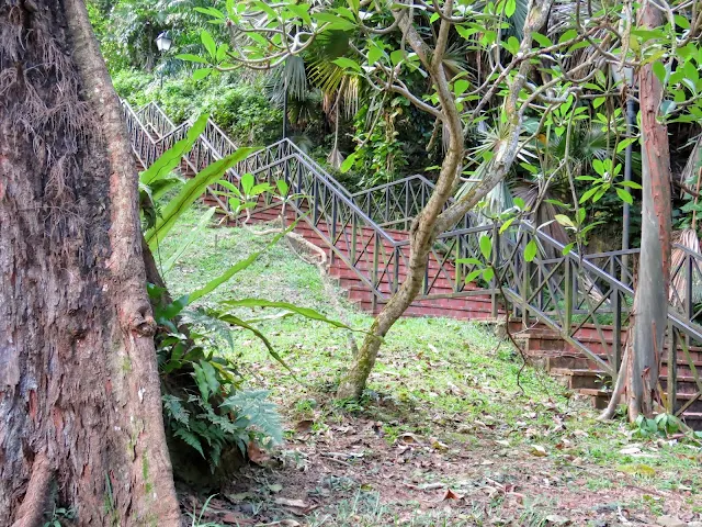 Staircase in Fort Canning Park in Singapore