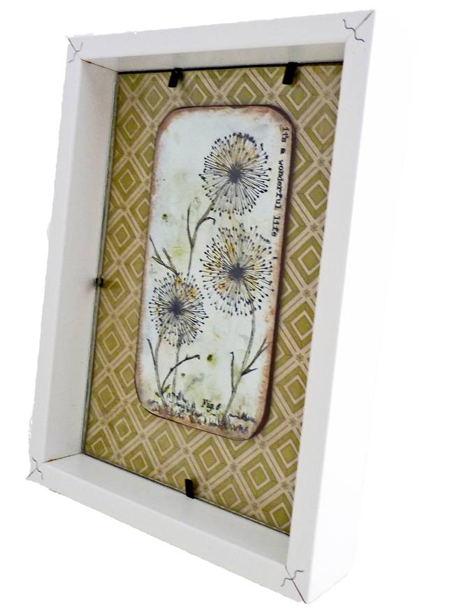 Bumblebees and Butterflies Framed pen and ink over gesso 2