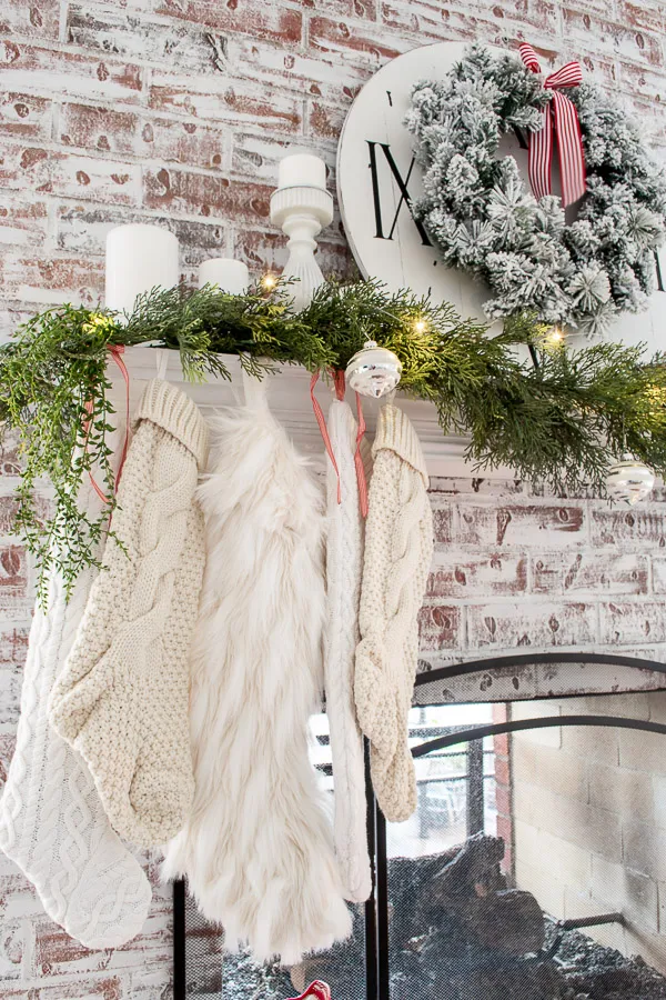 neutral Christmas mantle