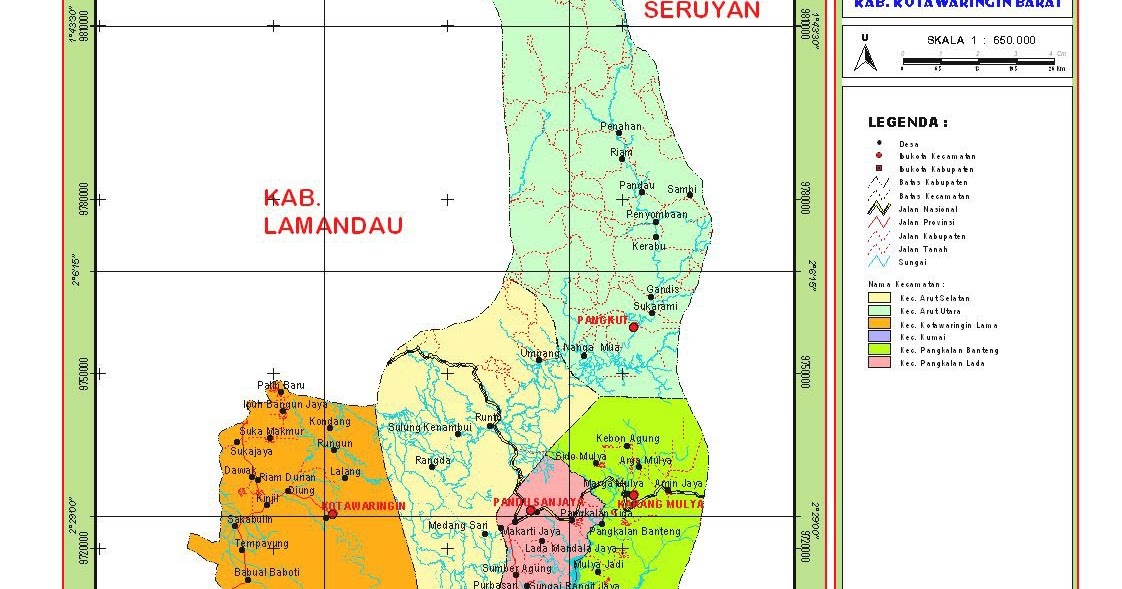 Peta Kota: Peta Kabupaten Kotawaringin Barat