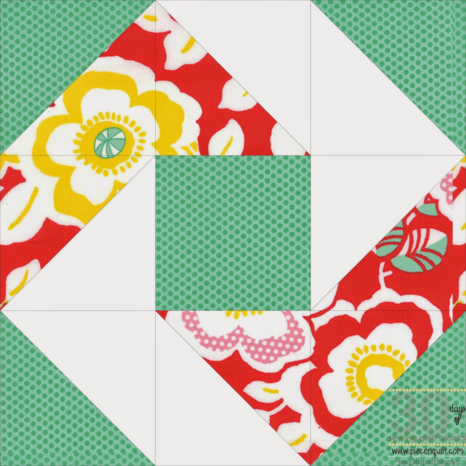 Piece N Quilt How to Zig Zag Path Quilt Block 30 Days of Sewing