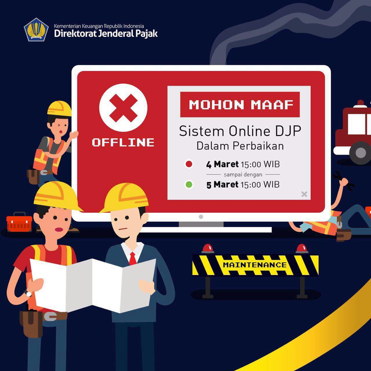 DJP Online Under Maintenance DJP Online Under Maintenance