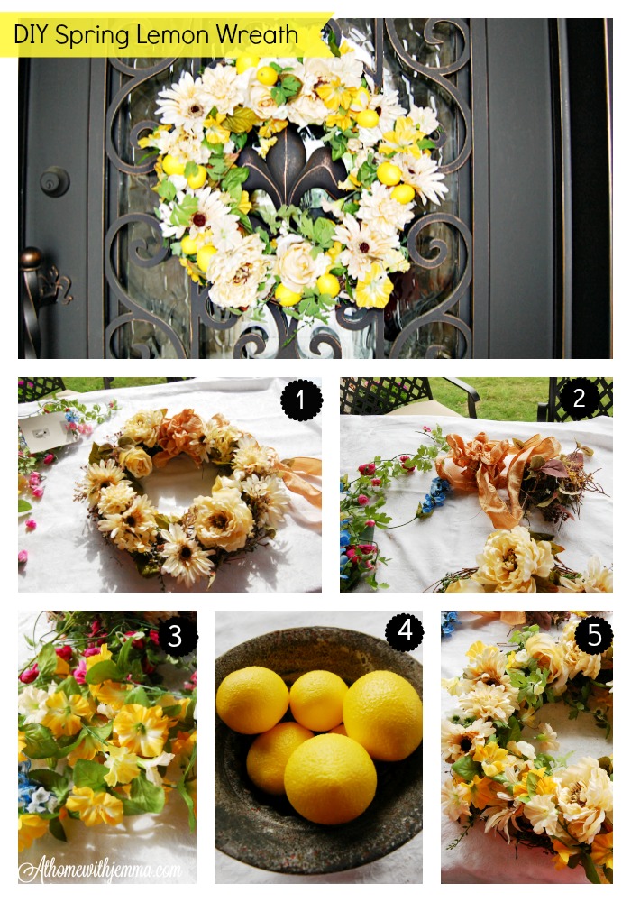 DIY Spring Lemon Wreath At Home with Jemma