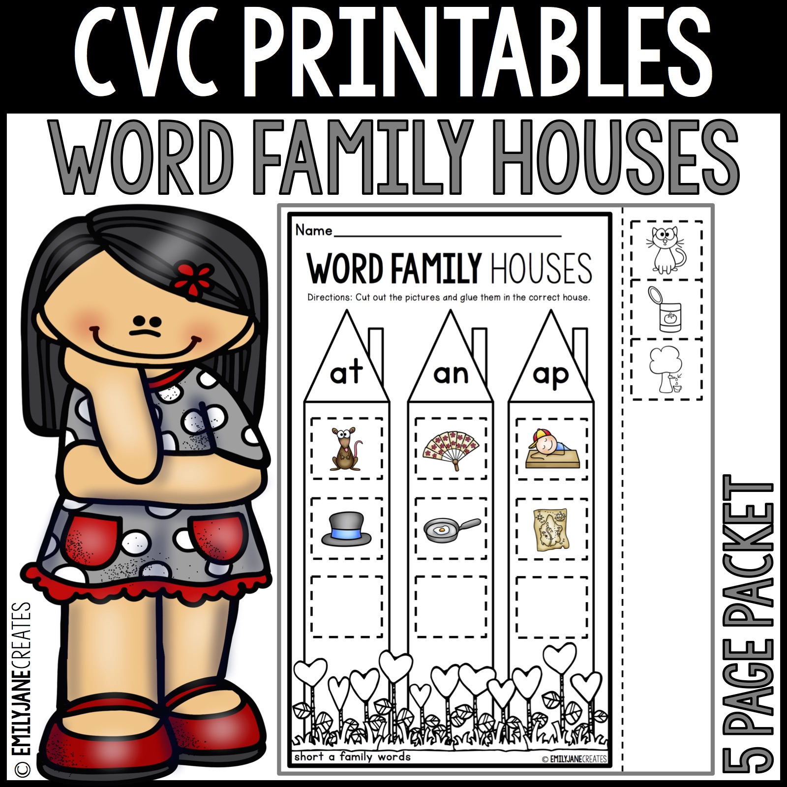 Emily Jane Creates: CVC PRINTABLES MEGA BUNDLE-12 PACKETS INCLUDED