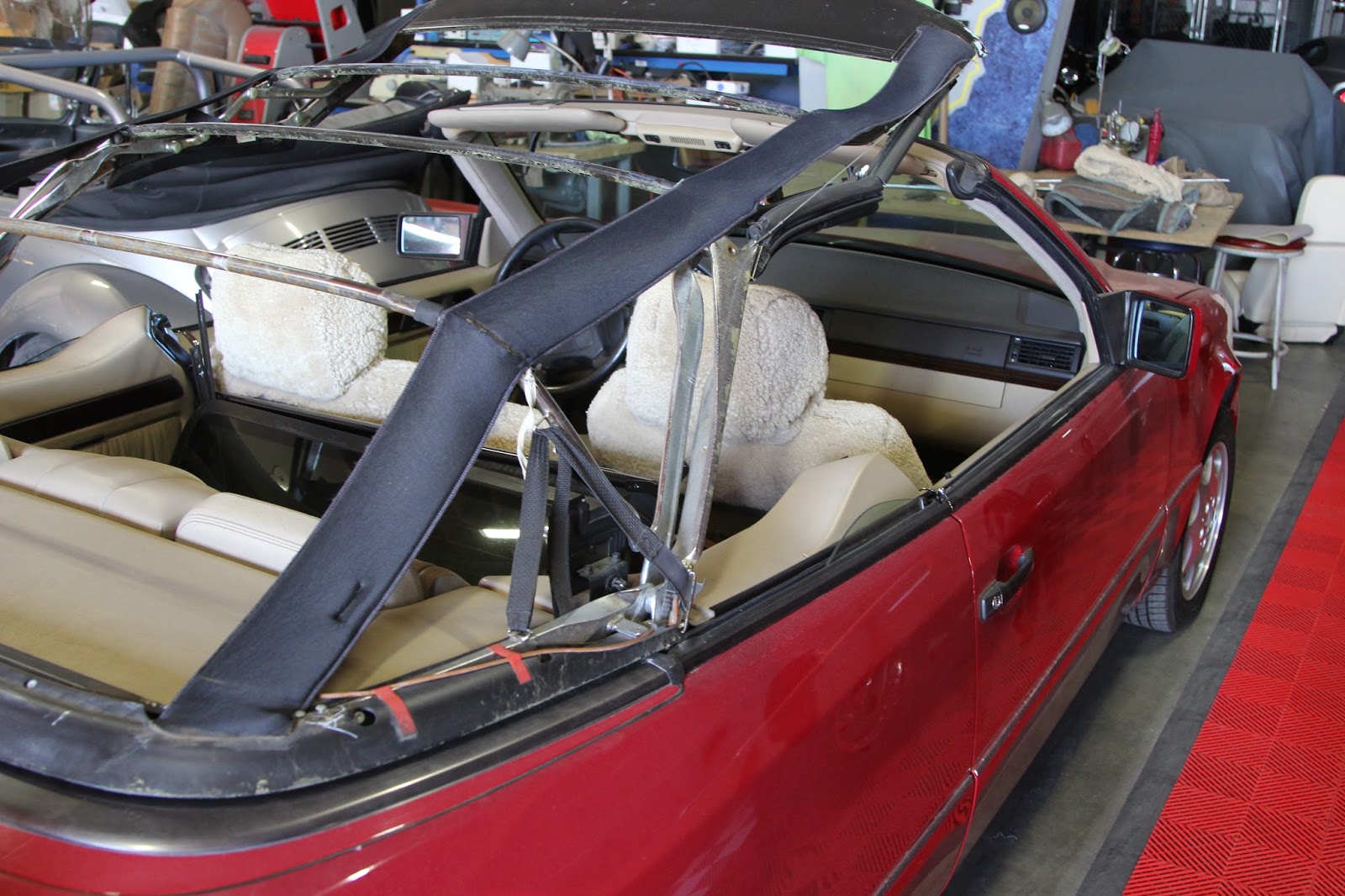 Cooks Upholstery and Classic Restoration Mercedes C300 Convertible Top