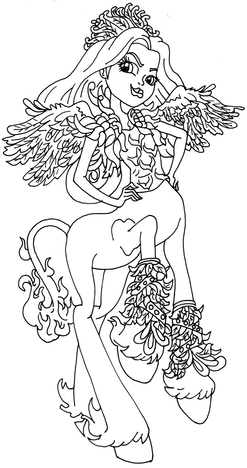 Monster Girl Coloring Pages Coloring Pages