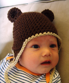 crochet baby bear hat