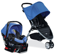 Britax B-Agile 35 Travel System, SAPPHIRE BLUE, with B-Agile stroller, B-safe 35 infant seat & base