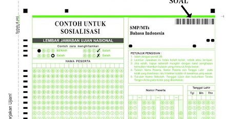 Contoh LJK ( Lembar Jawaban Komputer ) Ujian Nasional ~ SOAL_IPA_SMP