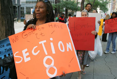 Protesters March For Section 8
