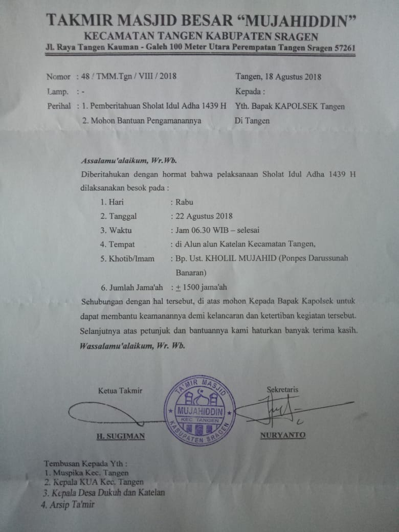 Prescottmonstercross Surat Undangan Sholat Idul Adha