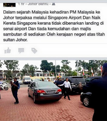 Sultan Johor tidak bagi PM landing Di Johor