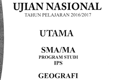 Kunci Jawaban dan Pembahasan UN Geografi  2017 No 21-25