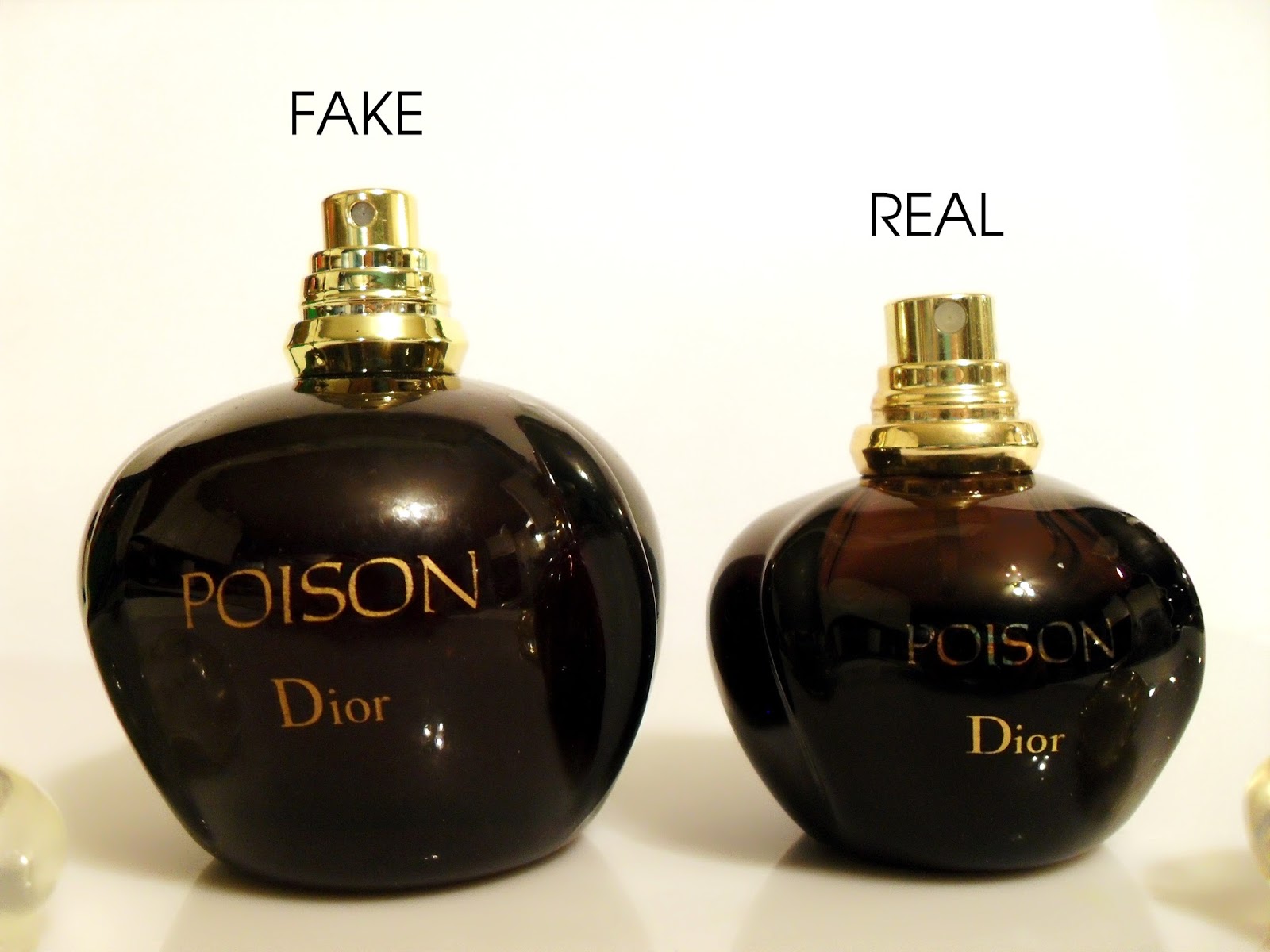 Fake vs Real Dior Pure Poison Perfume 