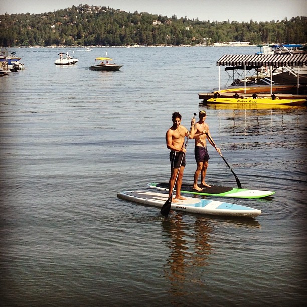 paddle boarding