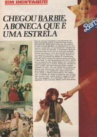 Anúncio de lançamento das vendas da Boneca Barbie no Brasil, diretamente de 1982.