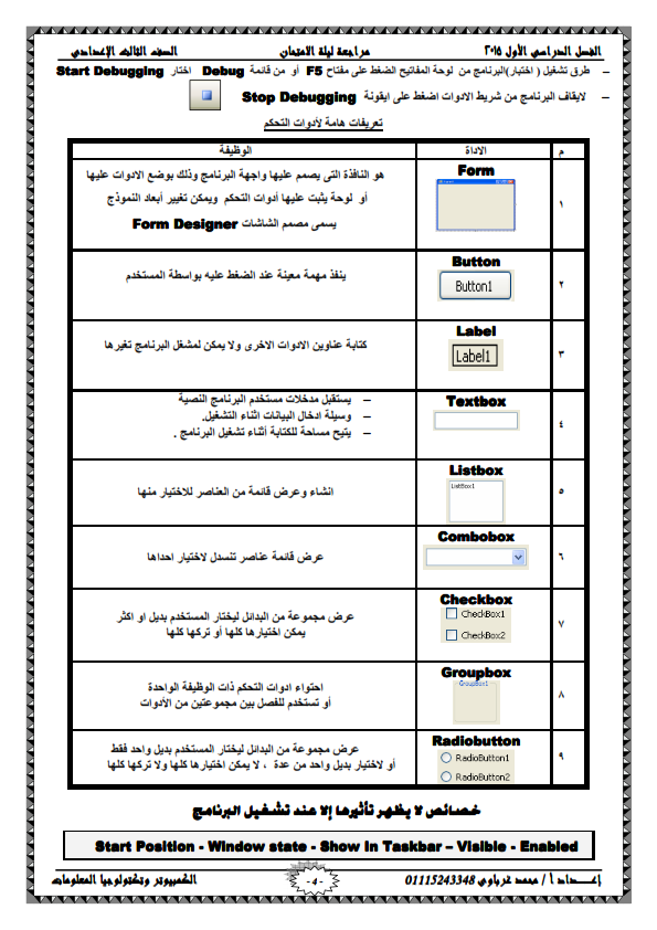 مذكرة من تسع ورقات فقط شاملة لكل نقاط منهج الحاسب الالى ثالث اعدادى بالامثلة - صفحة 8 4