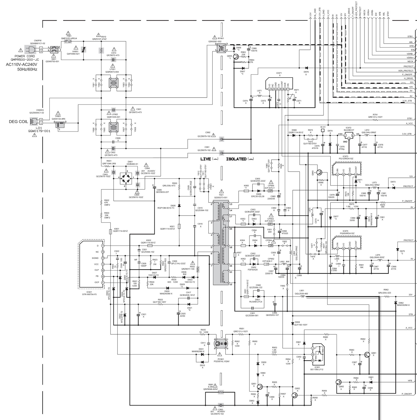 JVC AV-17V214 - TV - POWER SUPPLY [SMPS] - SCHEMATIC [Circuit Diagram ...