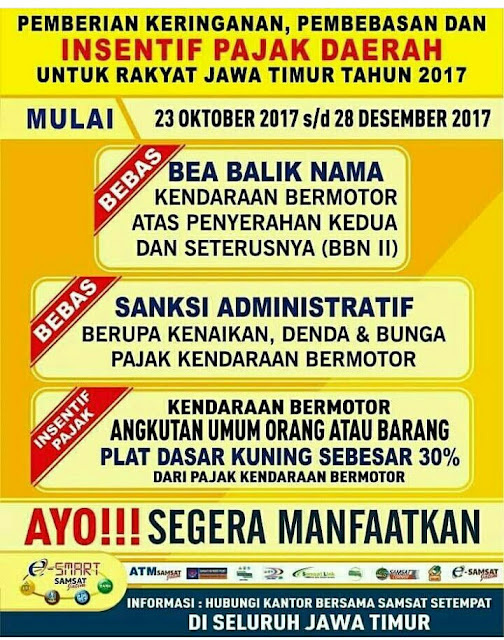 pemutihan pajak kendaraan2017 - Seputar Blitar pemutihan pajak kendaraan 2017- Seputar Blitar