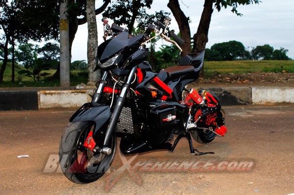 Foto Modifikasi Yamaha Mio Bergaya Matic Fighter Futuristik