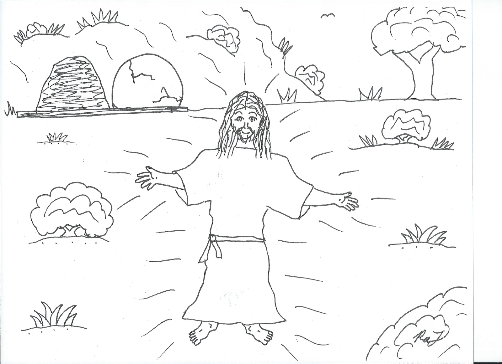 Robin S Great Coloring Pages Jesus In Garden Of Gethsemane