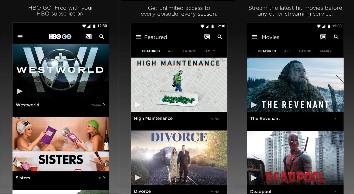 HBO GO For Android APK - Screenshots HBO GO For Android APK - Screenshots