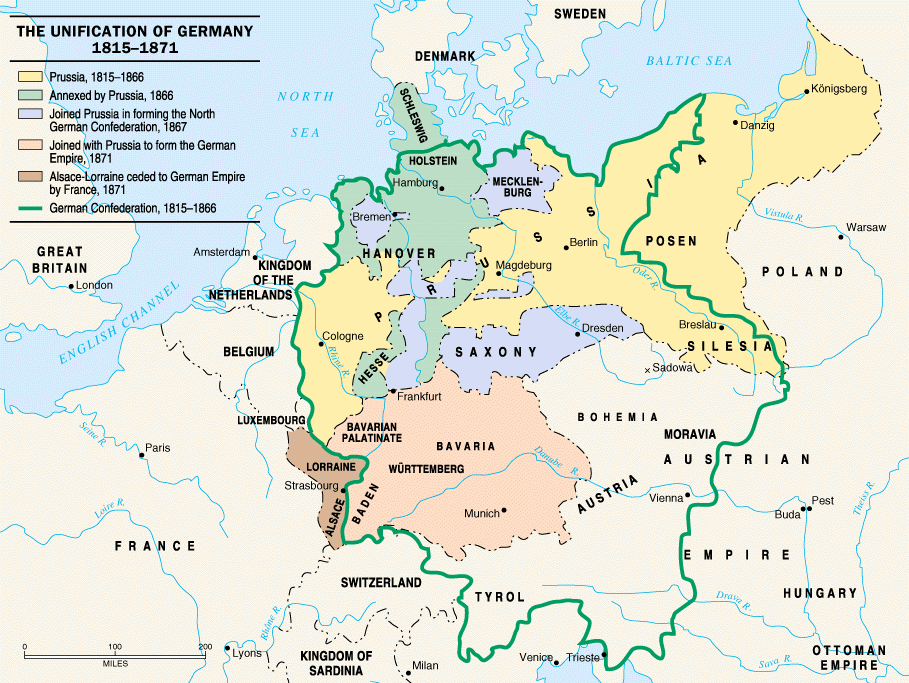 Германские земли в 18 веке карта