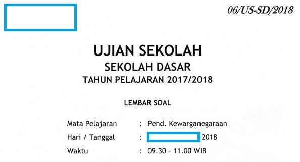 Prediksi Soal Ujian Sekolah Us Pkn Kelas 6 Sd Tahun Ajaran 2017 2018