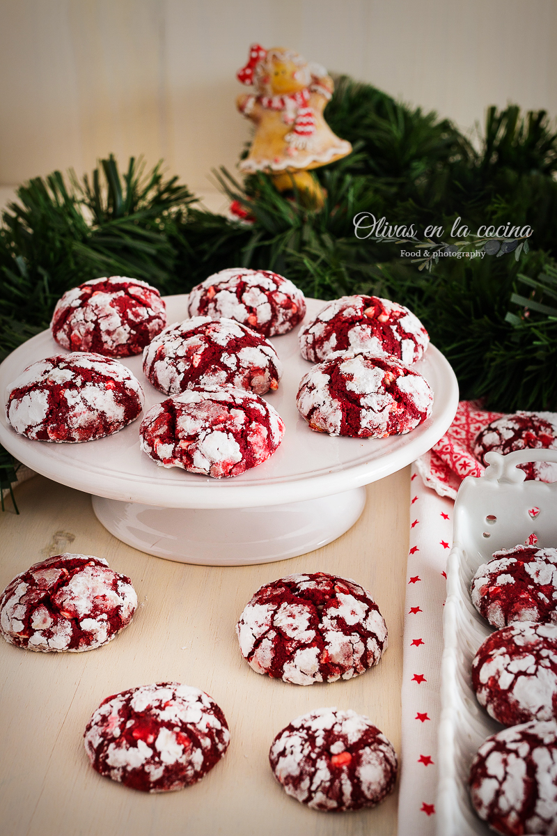 Galletas craqueladas Red Velvet