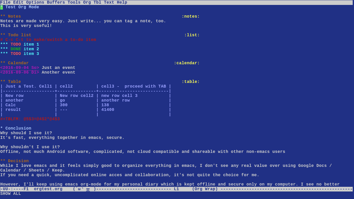 Ryo Central Emacs orgmode is great, but I can't go out of the Googleverse