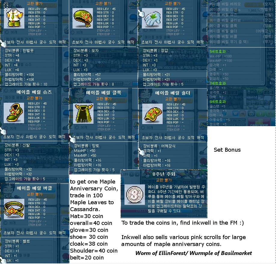 MapleSecrets ☯ IMBA and CRAZY RICH MapleSEA Legend ☯ ♛ kMS 8th Anniversary Maple Equipment
