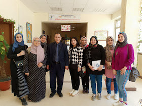 Dr. Alaa Mosbah with sixth year medical students