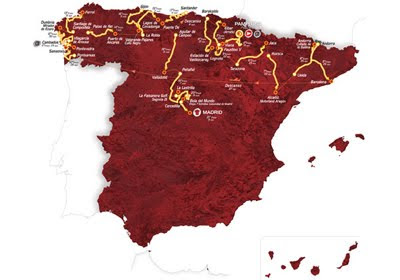 la Vuelta ciclista a España 2012 recorrido mapa