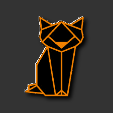Origami Origami de um gato