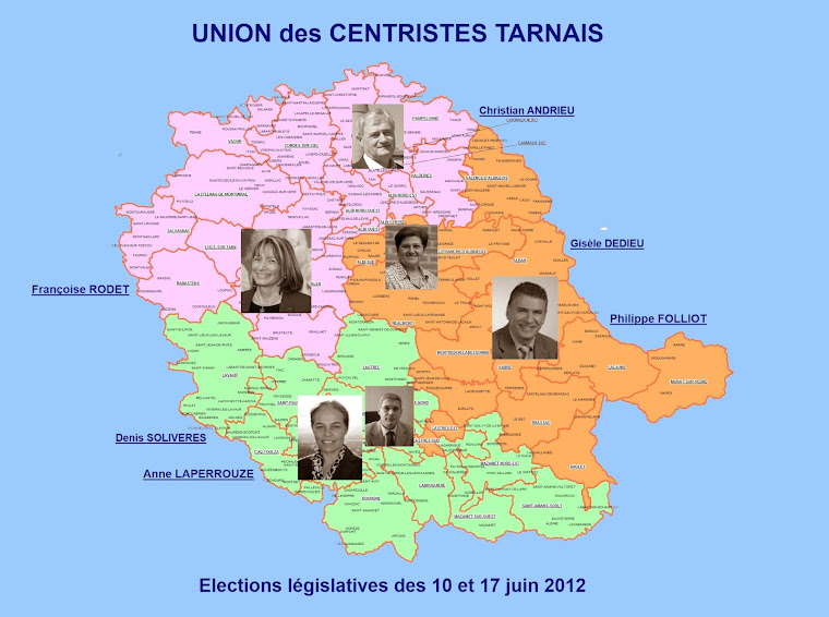 Les candidats de l'UNION des CENTRISTES TARNAIS